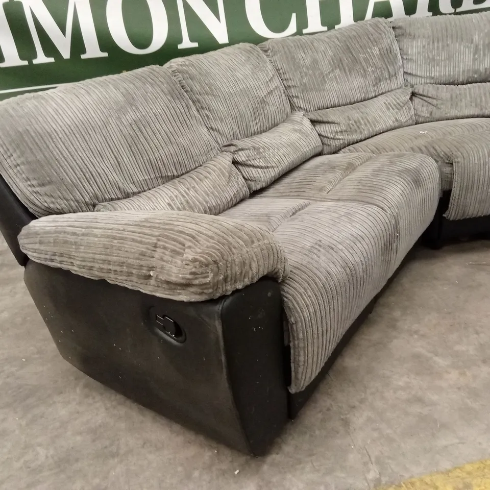 SIENNA FABRIC/FAUX LEATHER HIGH BACK RECLINER CORNER GROUP SOFA RRP £1449