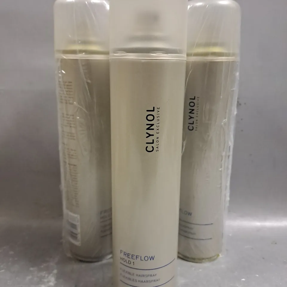 APPROX 48 X 300ML CLYNOL FREEFLOW HOLD 1 FLEXIBLE HAIRSPRAY