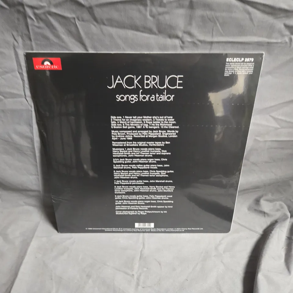 JACK BRUCE – SONGS FOR A TAILOR VINYL LP - SEALED 
