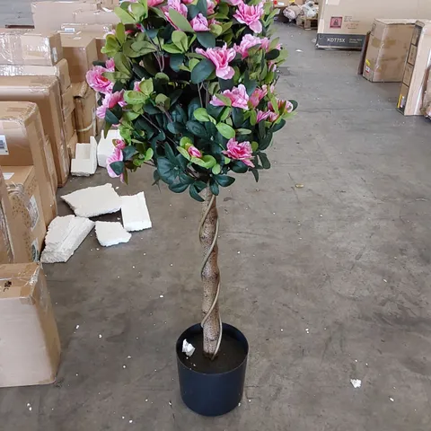 SMALL FAKE PLANT GREEN AND PINK