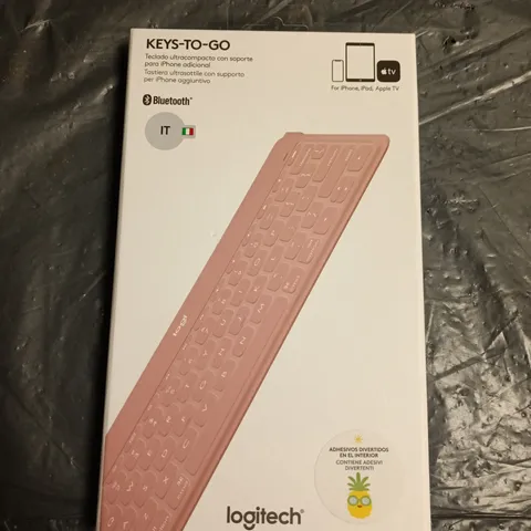 LOGITECH KEYS-TO-GO KEYBOARD – PINK (FOR IPHONE, IPAD & APPLE TV)