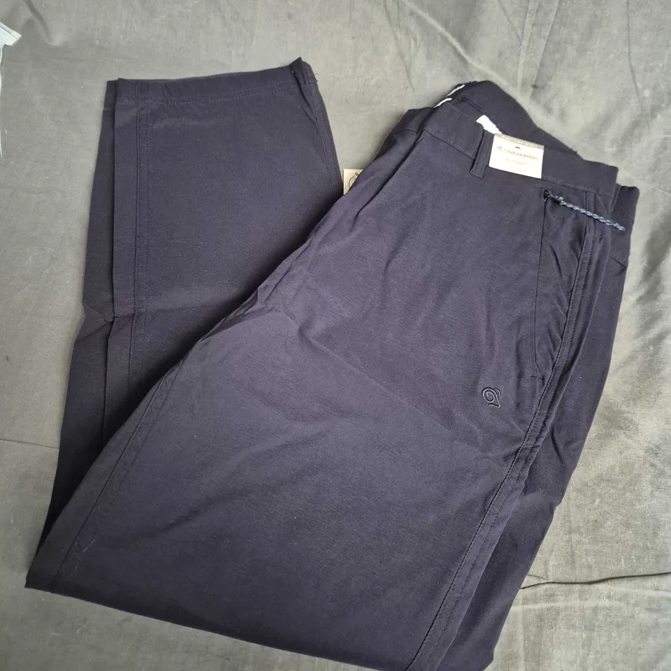 CRAGHOPPERS ACTIVE FIT WOMEN'S TROUSERS – NAVY, UK 12 SHORT