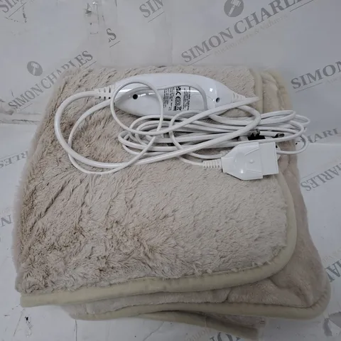COZEE HOME VELVETSOFT HEATED THROW IN STONE