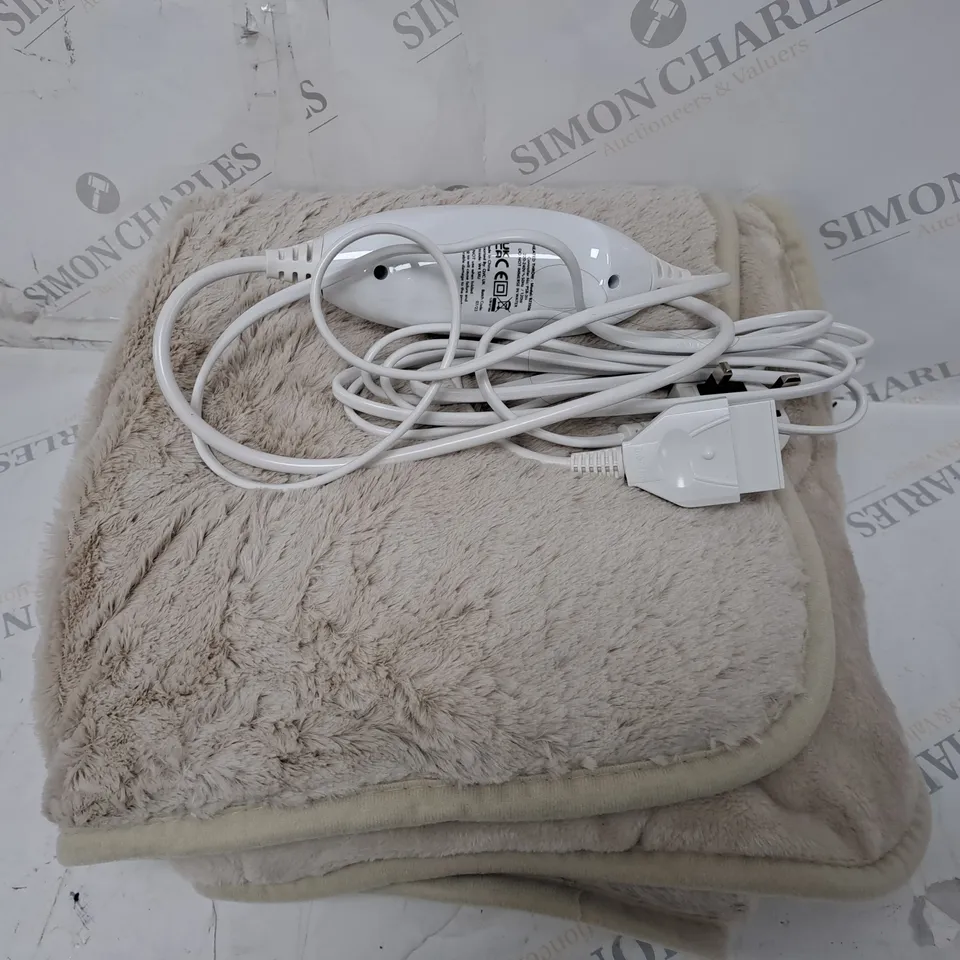 COZEE HOME VELVETSOFT HEATED THROW IN STONE 