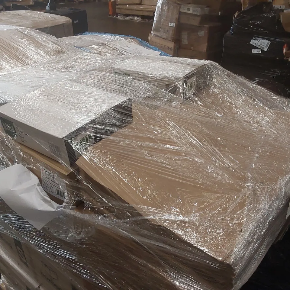 PALLET CONTAINING A LARGE QUANTITY OF PACKAGING ITEMS INCLUDING: SELF ADHESIVE PAPER TAPE, PAPER ENVELOPES, CLOSED CORNER EDGE PROTECTOR ECT