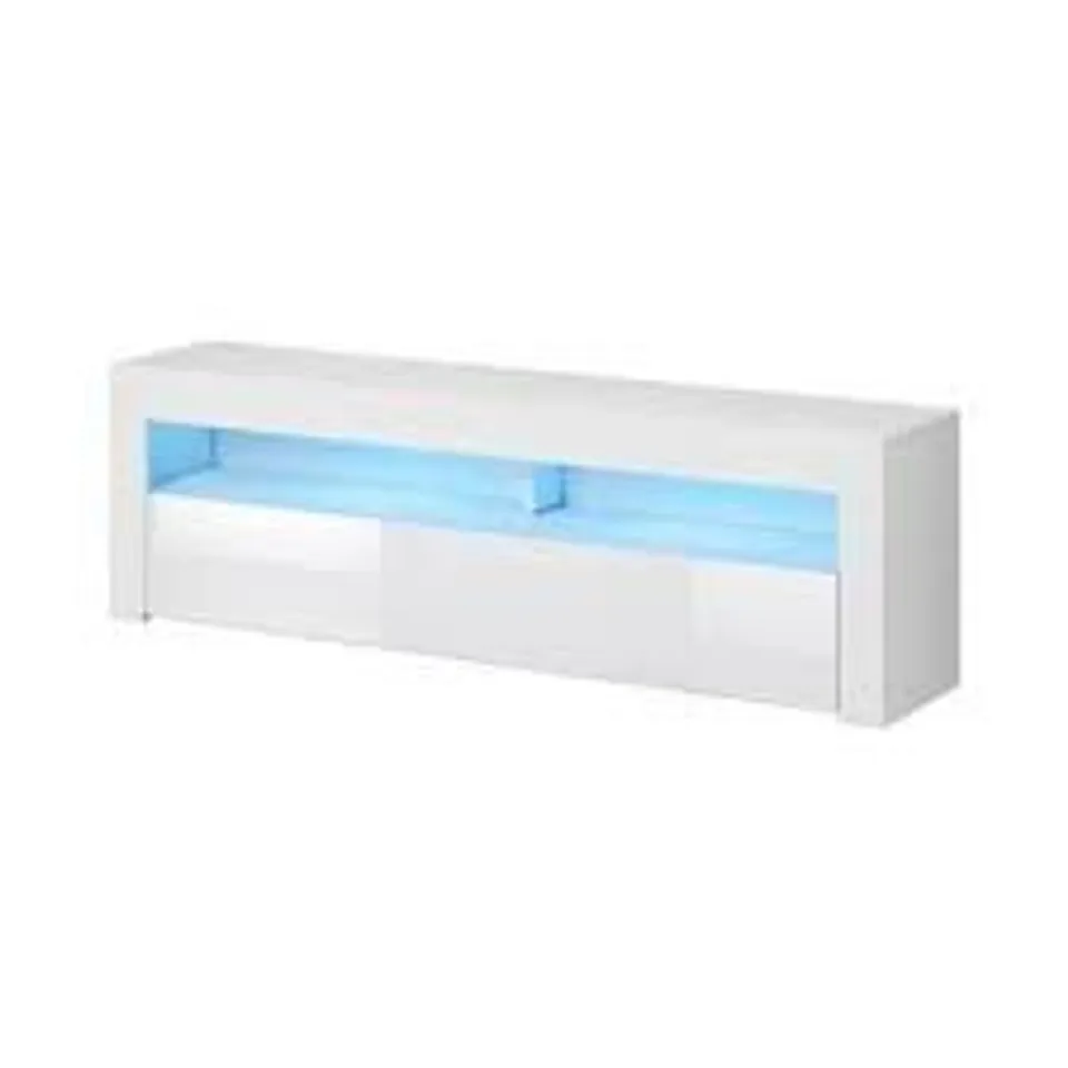 BOXED KORANDO WHITE TV STAND FOR TVS UP TO 65" (1 BOX) RRP £149.99