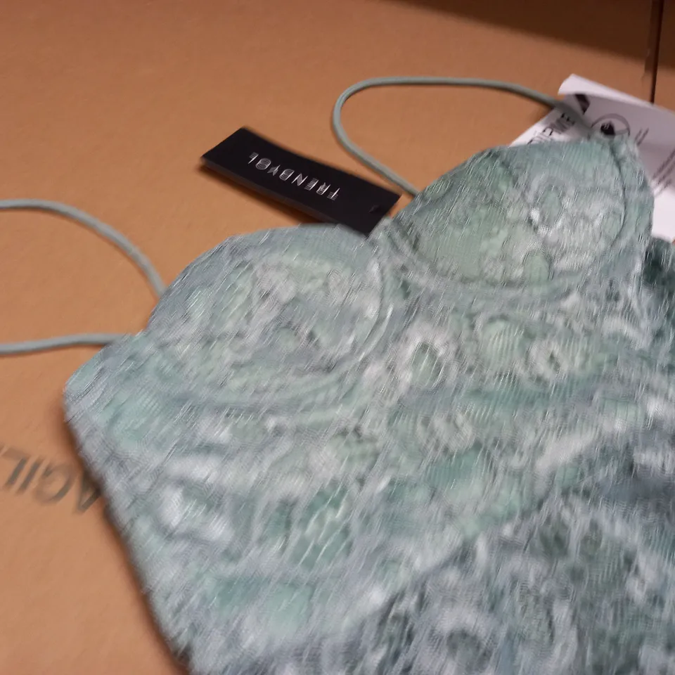 TRENDYOL MESH DRESS IN MINT - UK 8