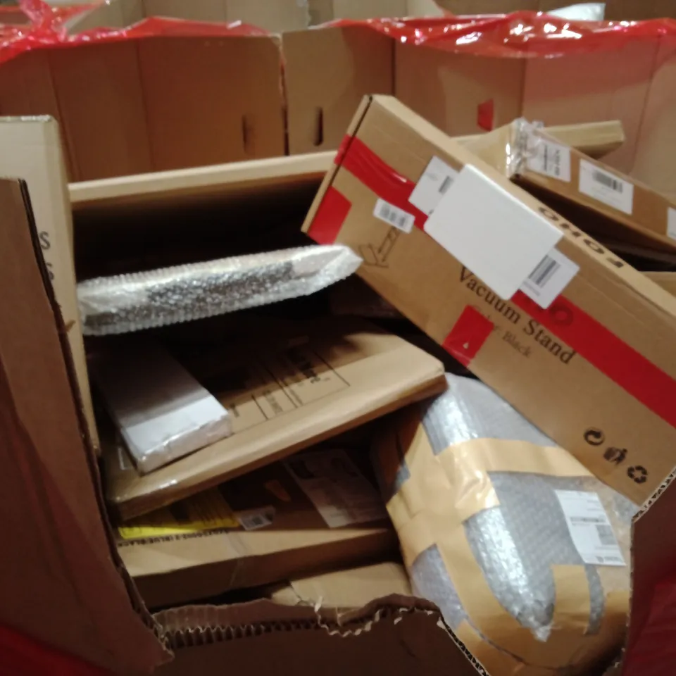 PALLET OF ASSORTED HOUSEHOLD GOODS AND PRODUCTS TO INCLUDE; VACUUM STAND, PHOTO FRAME,LETTER BOXES