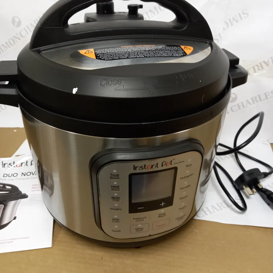 INSTANT POT DUO NOVA MULTI USE PRESSURE COOKER