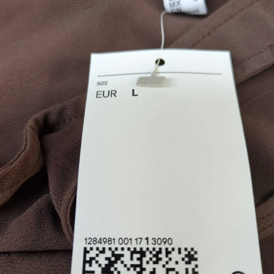 H&M EDITION BROWN WOMEN'S DRESS– EUR L 