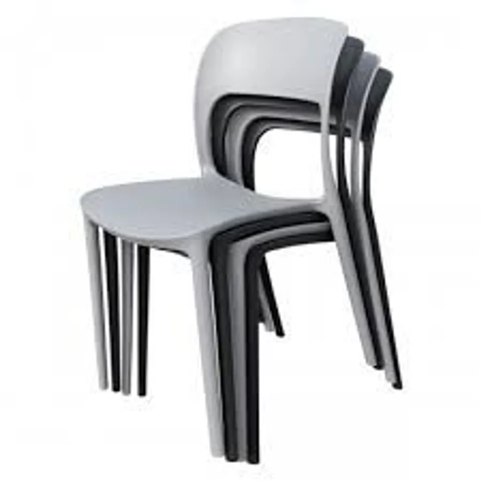 WRAPPED HOMES DIRECT 365 KALI STACKING CHAIR GREY