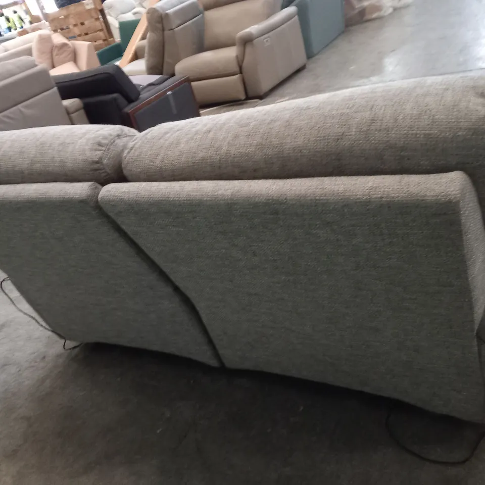 DESIGNER G PLAN STRATFORD REED PEWTER ELECTRIC RECLINING TWO SEATER SOFA