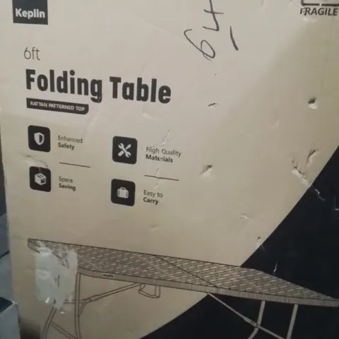 BOXED KEPLIN 6FT FOLDING TABLE 