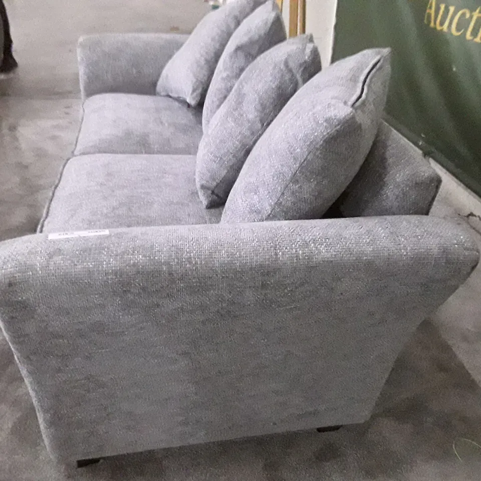 QUALITY DESIGNER 3 SEATER SOFA - GREY FABRIC