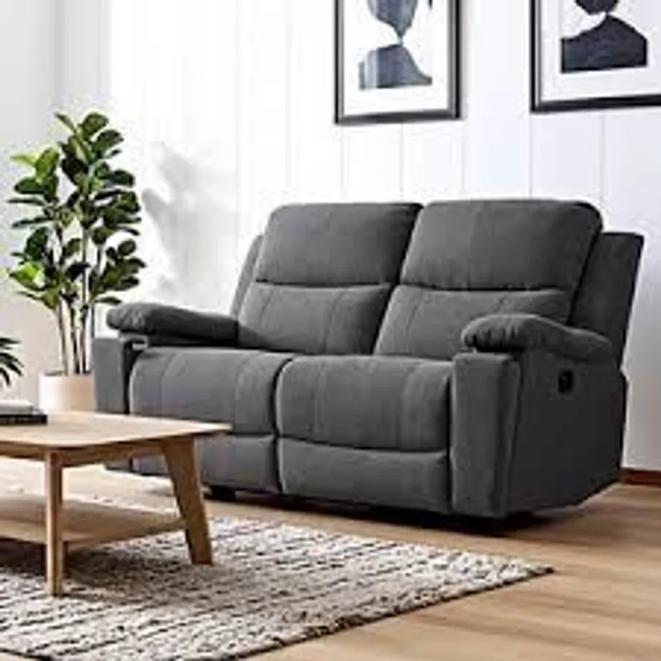 BOXED LEDBURY 2 SEATER SOFA - DARK GREY (1 BOX)