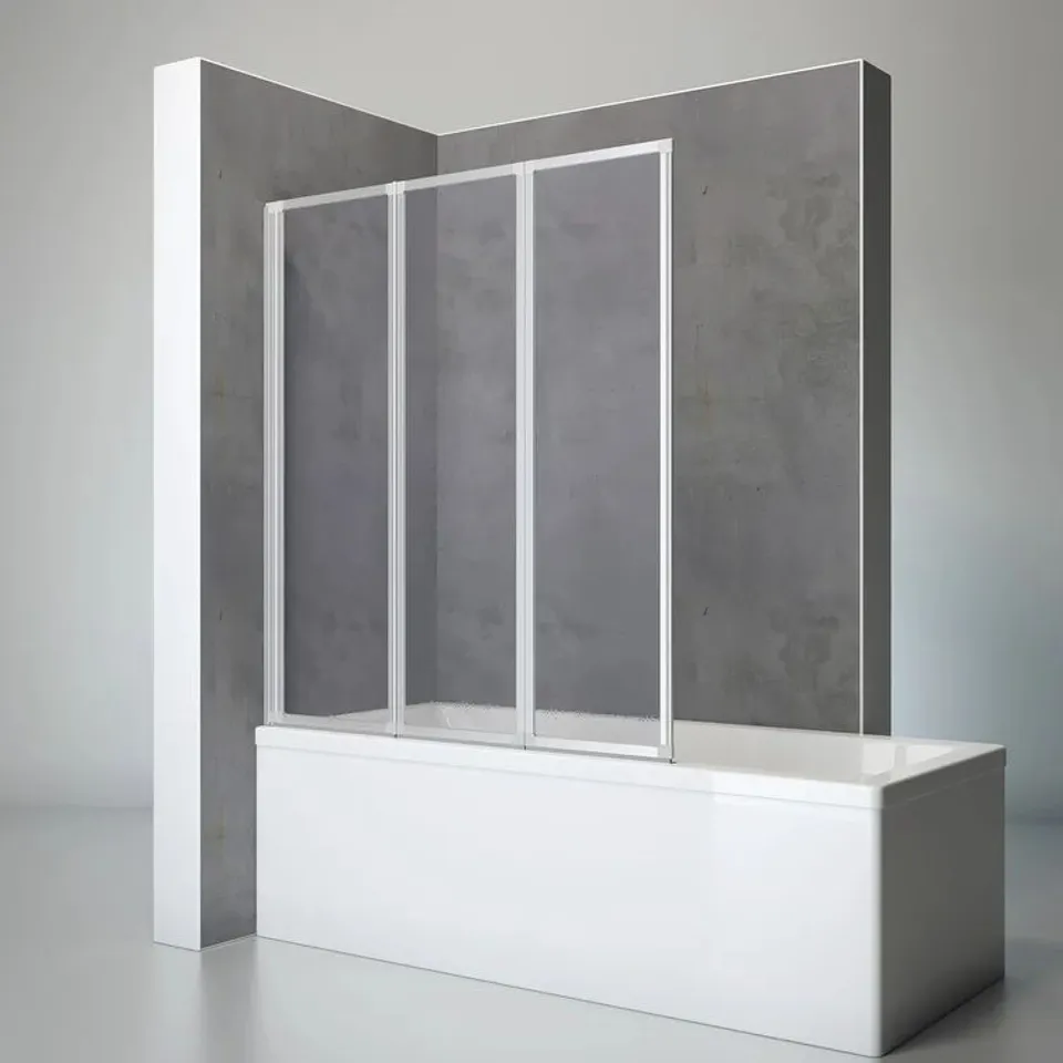 BOXED SMART STRAIGHT ACRYLIC BIFOLD BATH SCREEN FRAME