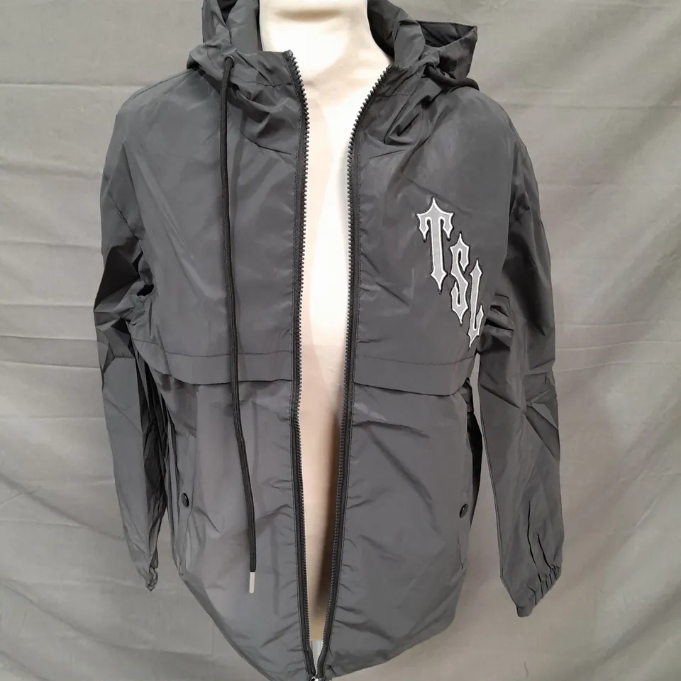 TRAPSTAR REFLECTIVE BLACK LOGHT PADDED JACKET - MEDIUM