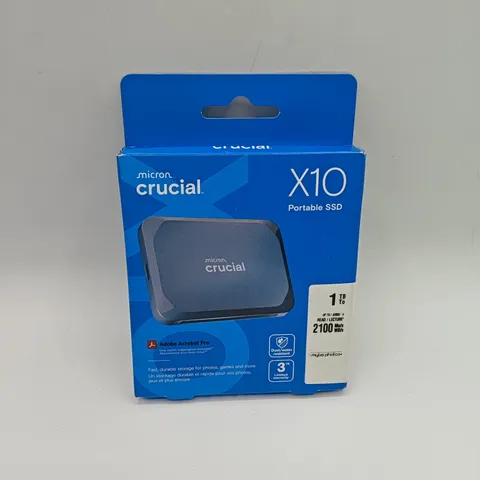 SEALED MICRON CRUCIAL X10 1TB PORTABLE SSD - CT1000X10SSD9