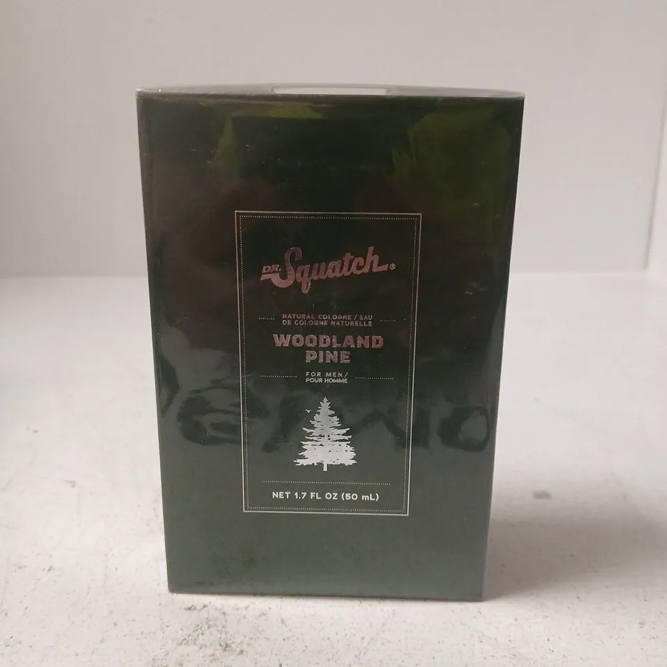 BOXED AND SEALED DR SQUATCH WOODLAND PINE EAU DE COLOGNE FOR MEN 50ML