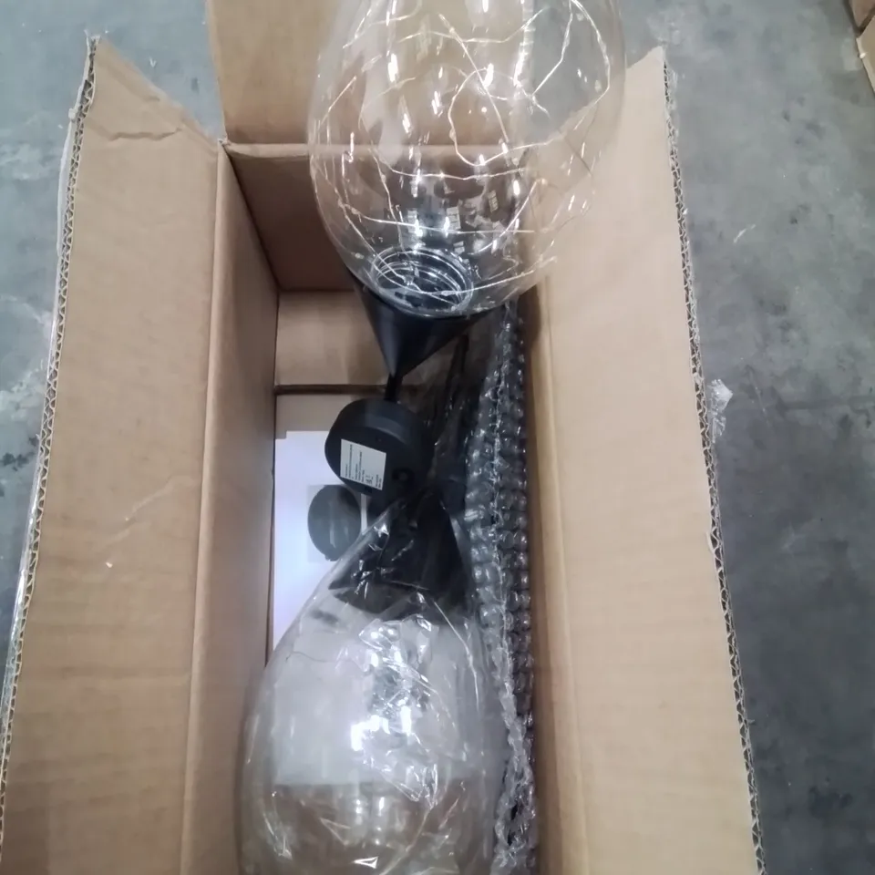 BOXED PAIR OF HOME2GARDEN SOLAR POWERED LED GARDEN LIGHTS