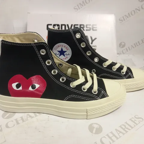 UK 6 CONVERSE PLAY EDITION COMME DES GARCONS HIGH TOP TRAINERS