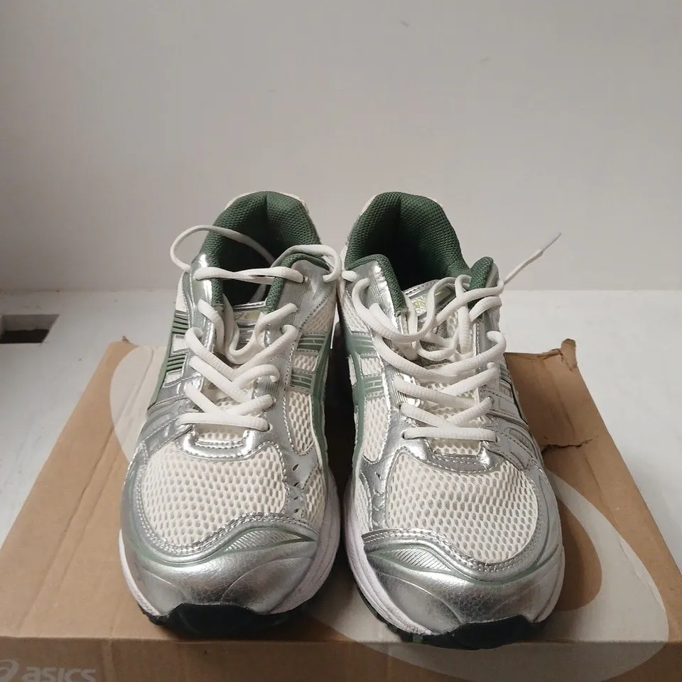 ASICS GEL-KAYANO 14 MEN'S RUNNING SHOES – SILVER/GREEN, UK 8.5 (US 9.5)