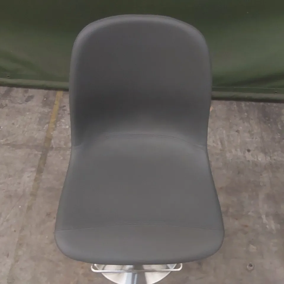 QUALITY DESIGNER ZARAGOZA STAINLESS STEEL AND PU LEATHER BAR STOOL