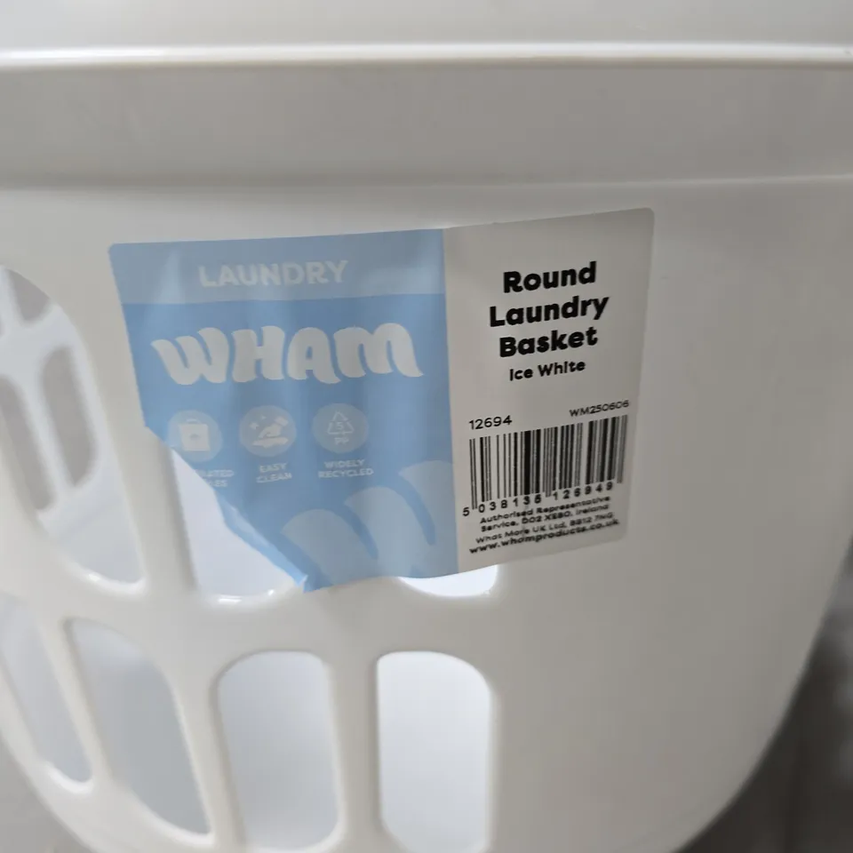 WHAM ROUND LAUNDRY BASKET – ICE WHITE