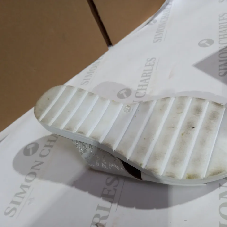 RUTH LANGSFORD SILVER SANDALS SIZE 4