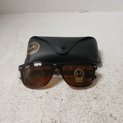RAY-BAN SUNGLASSES WITH BROWN LENSES – CASE INCLUDED