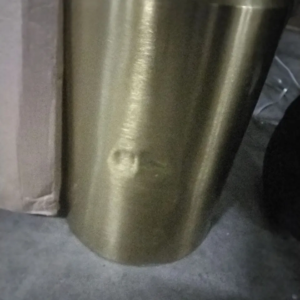 FLOOR LAMP - GOLD COLOUR SLIGHTLY SCRATCHED SMALL DINT