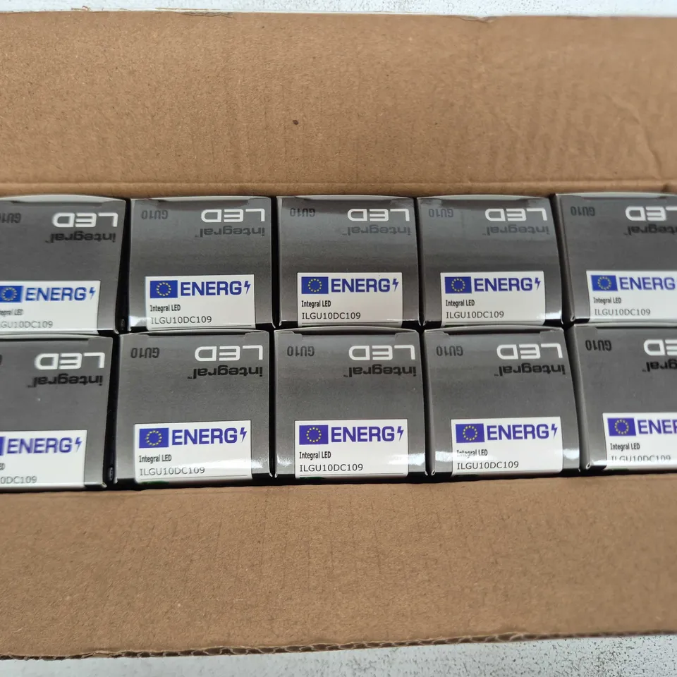 BOXED SET OF 10 INTEGRAL LED GU10 BULB 400LM 3.6W 2700K DIMMABLE