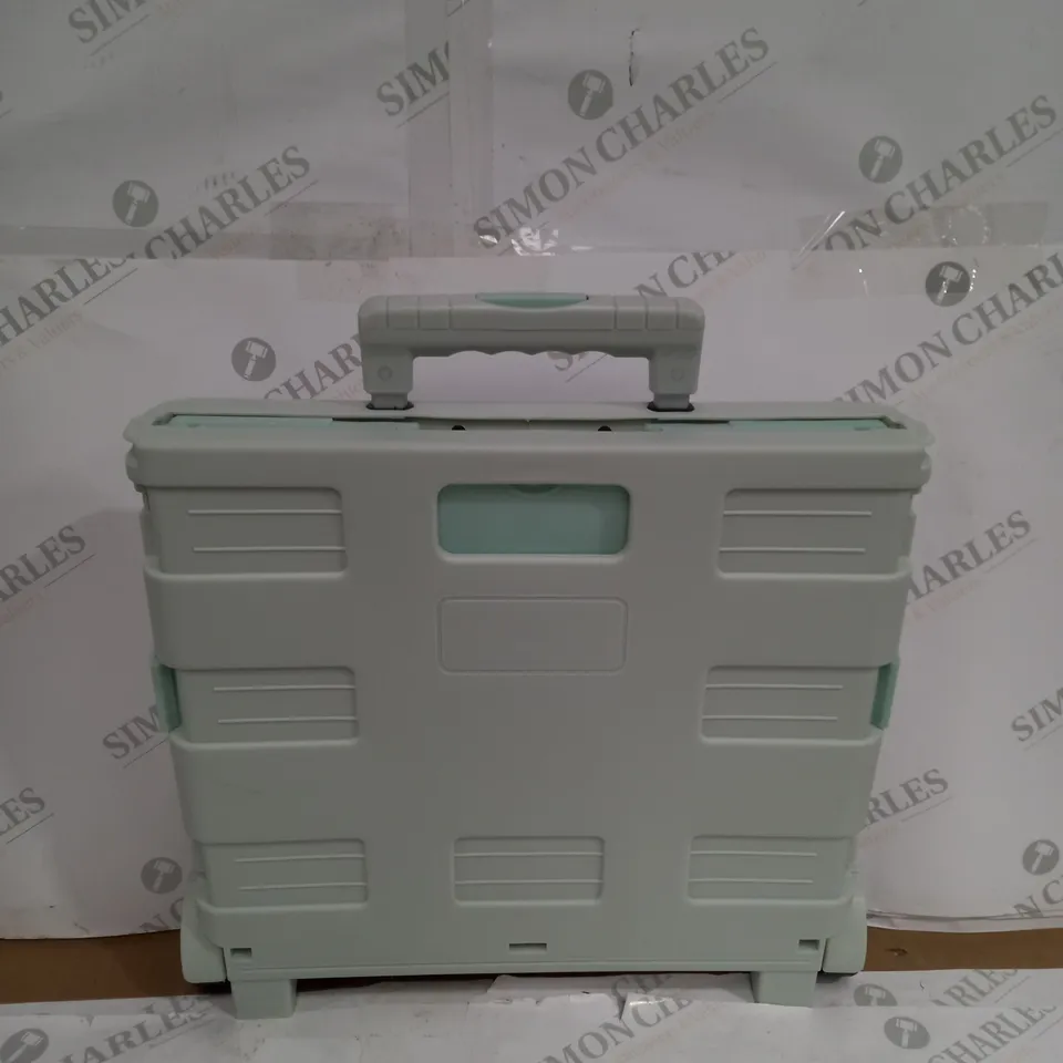 OUTLET ORGANISED OPTIONS FOLDABLE PLASTIC SHOPPING CART WITH LID