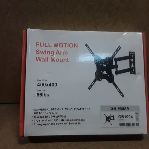 BOXED FULL MOTION SWING ARM TV WALL MOUNT 