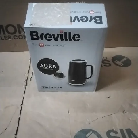 BREVILLE AURA ELECTRIC KETTLE | 1.7L | 3KW FAST BOIL | SHIMMER BLACK [VKT234]