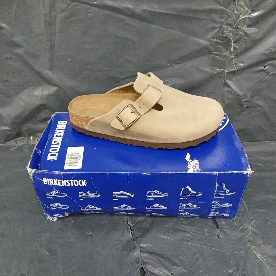 BOXED PAIR OF BIRKENSTOCK BOSTON BS TABACCO BROWN UK 4.5