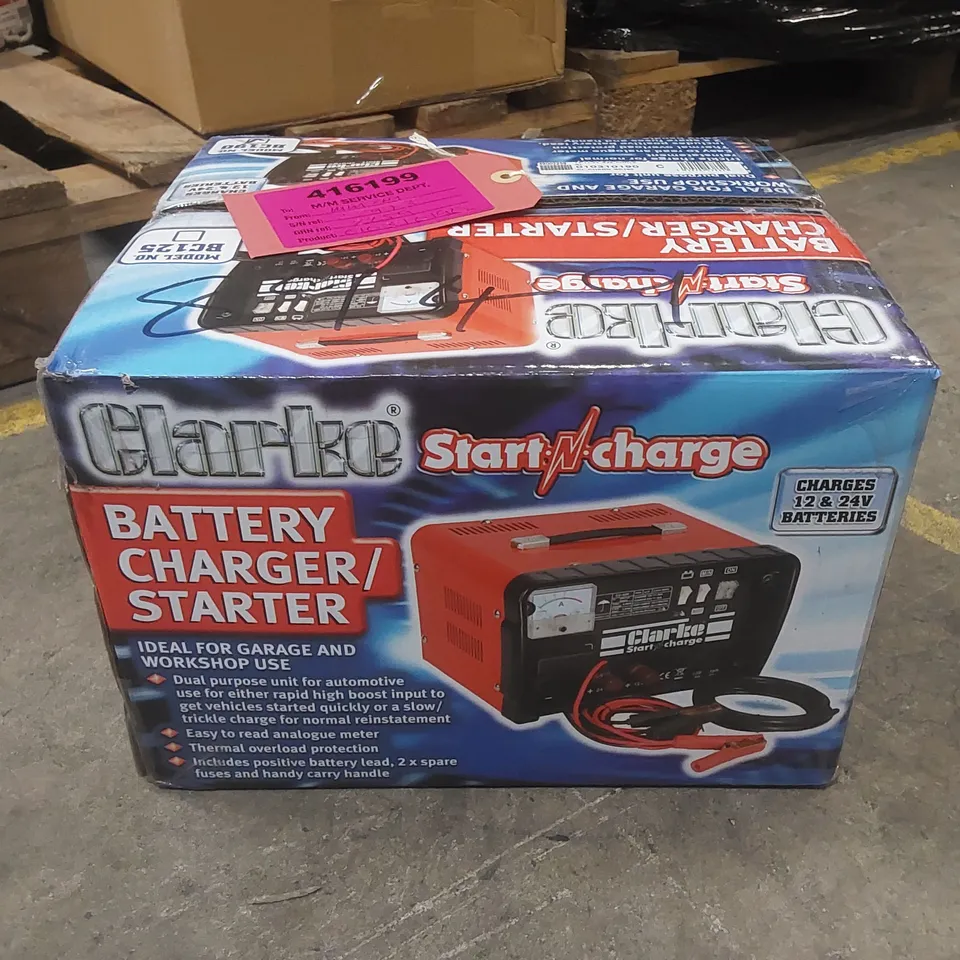 BOXED CLARKE BC190 BATTERY STARTER/CHARGER