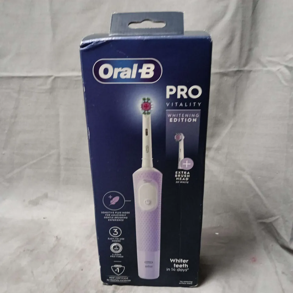 ORAL-B PRO VITALITY WHITENING EDITION ELECTRIC TOOTHBRUSH – BOXED