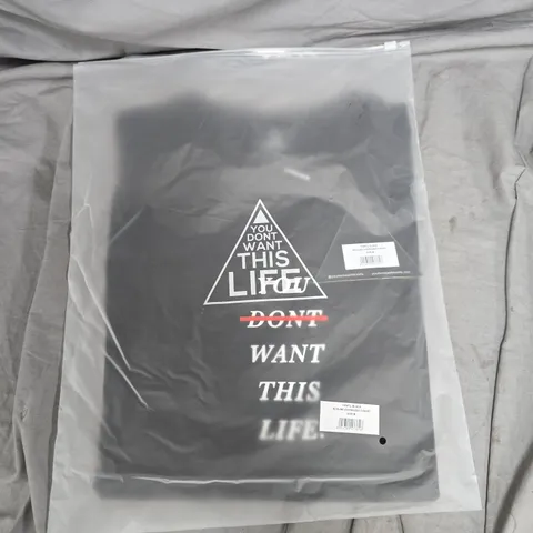 BAGGED YOU DONT WANT THIS LIFE REDLINE OVERSIZED TEE - SIZE M