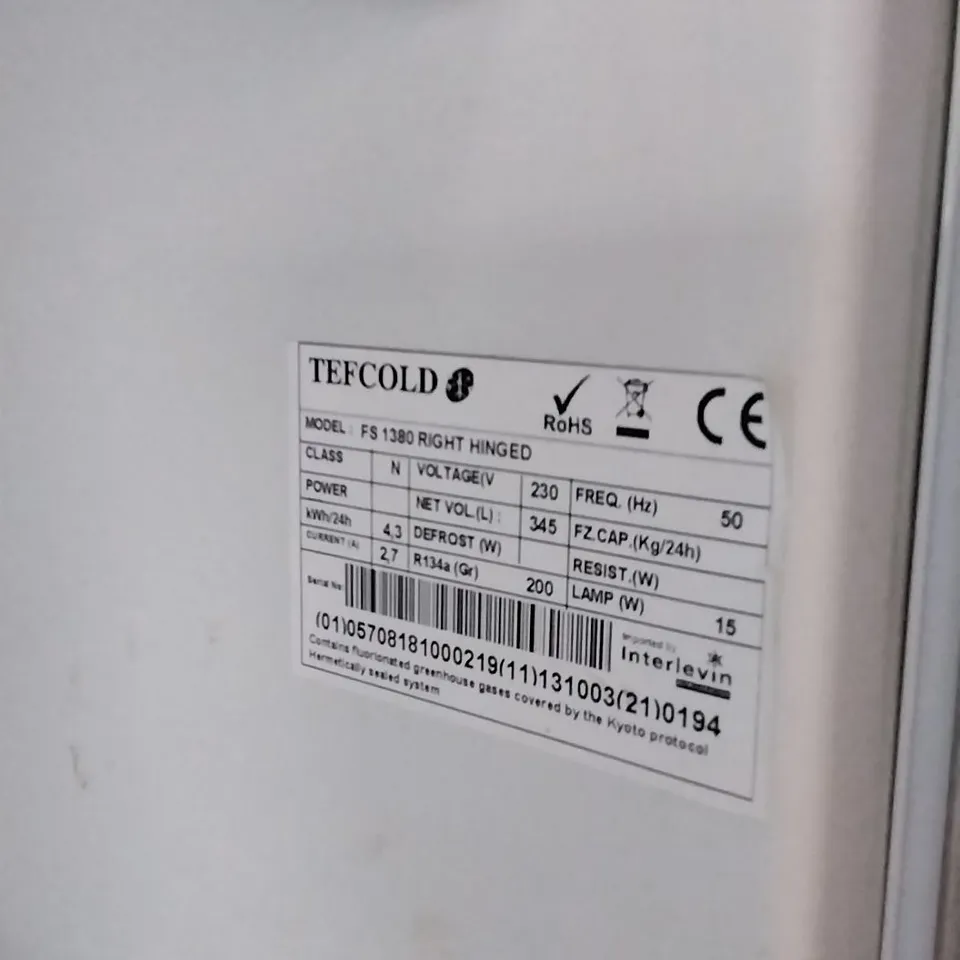 TEFCOLD FS 1380 RIGHT HINGED REFRIGERATOR 