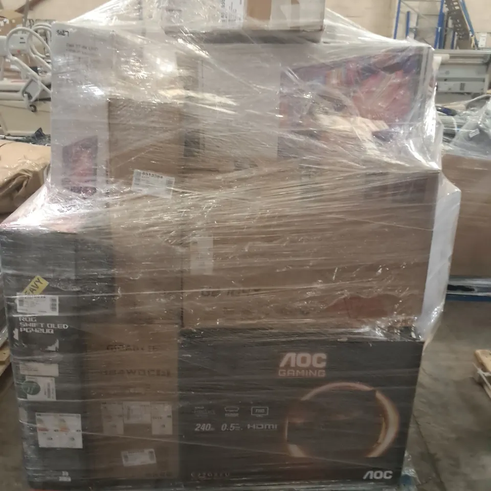 PALLET OF APPROXIMATELY 18 UNPROCESSED RAW RETURN MONITORS TO INCLUDE;