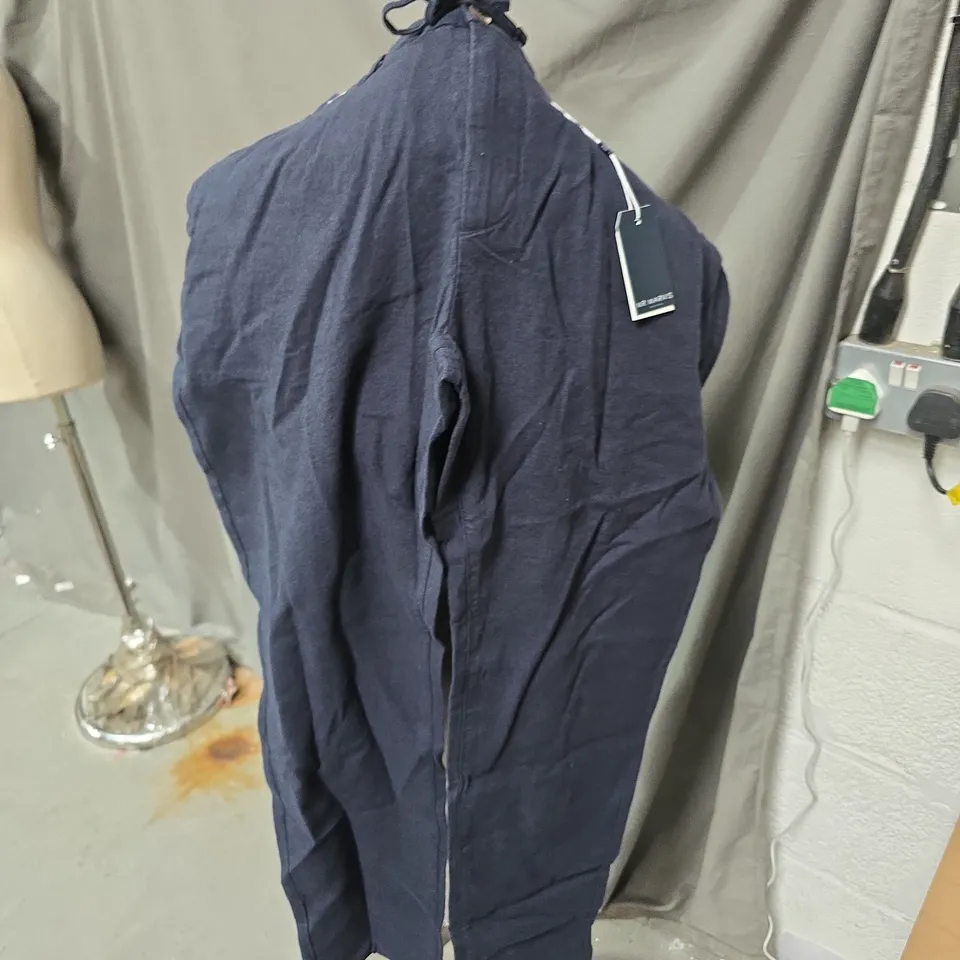 MR MARVIS LINEN LONGS TROUSERS – NAVY, SIZE W33 L30