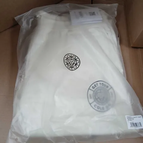 BAGGED BRASS MONKEY UNISEX GET YOUR COLD ON JOGGERS OFF WHTE SIZE L