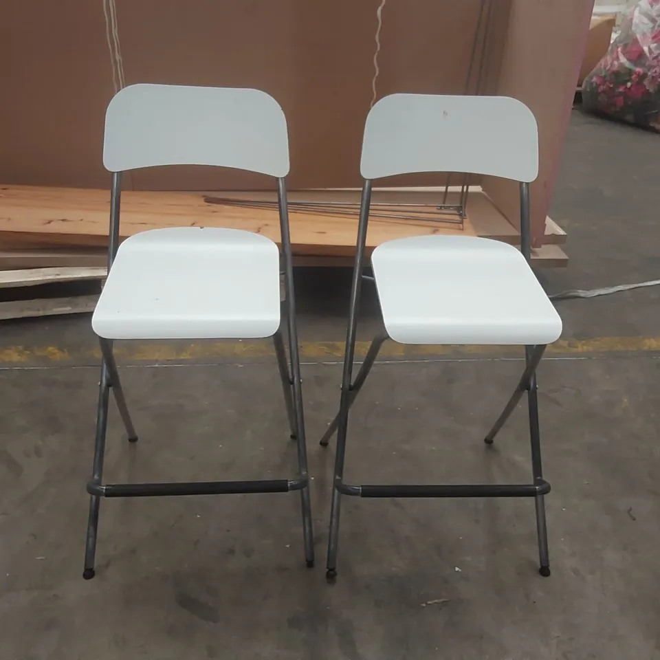 PAIR OF RESTAURANT FOLDING BAR CHAIRS