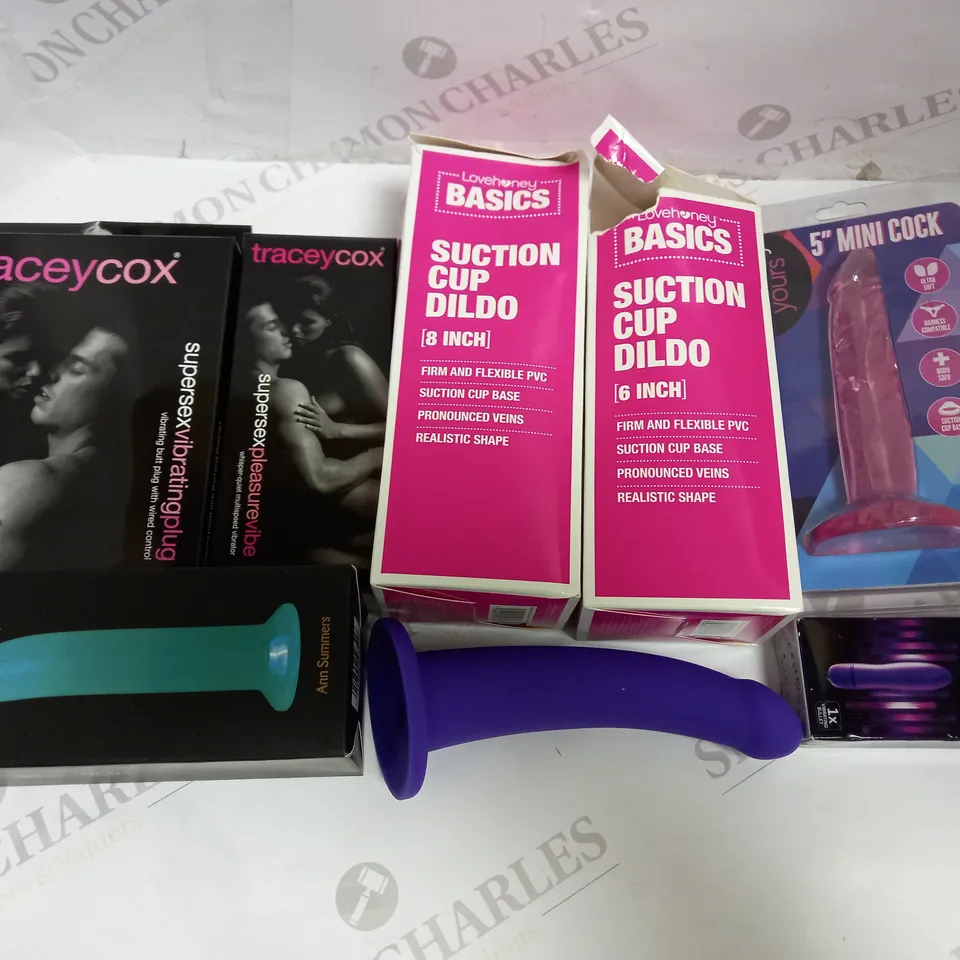 LOT OF 8 ASSORTED SEX TOYS & ACCESSORIES
