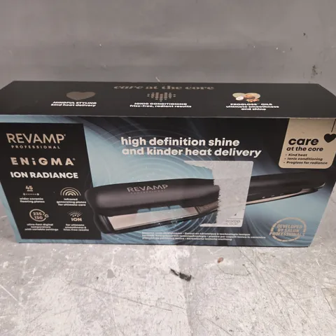BOXED REVAMP ENIGMA ION RADIANCE CERAMIC STRIGHTENER