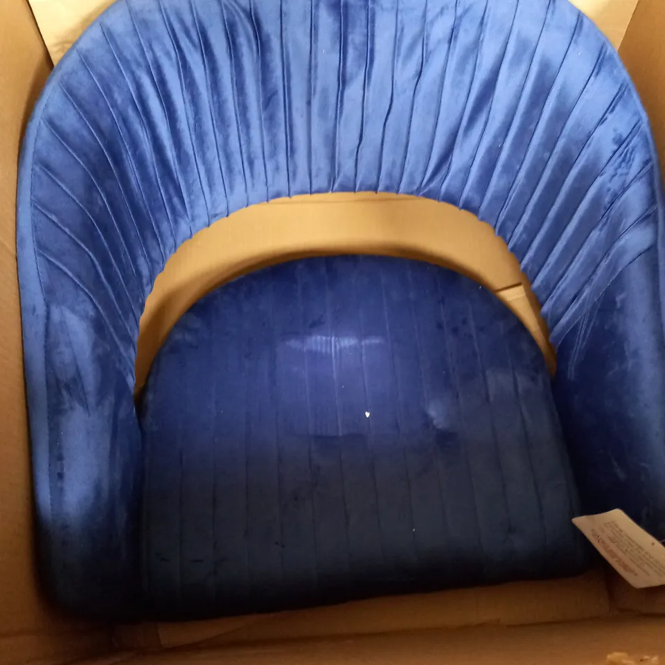 MY HOME STORIES VELVET DESK CHAIR IN NAVY