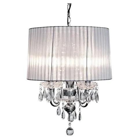 BOXED WARWICK 4-LIGHT DRUM CHANDELIER (1 BOX)