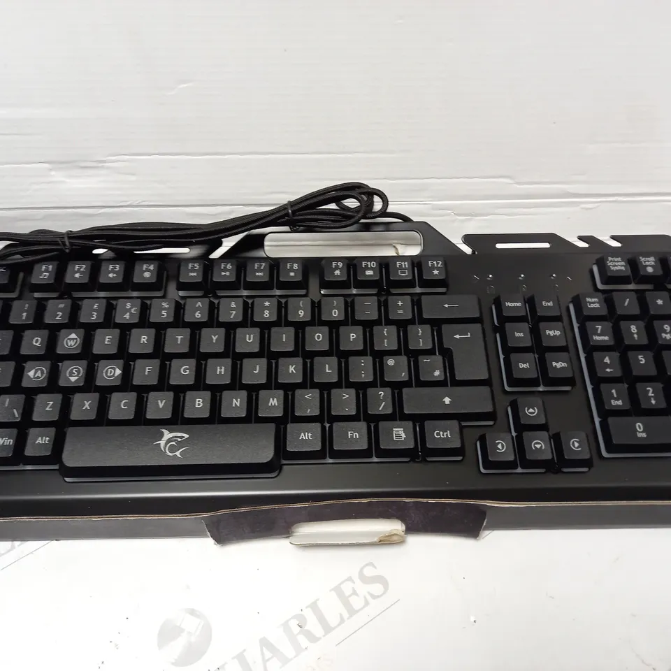 BOXED WHITE SHARK GLADIATOR 2 GAMING KEYBOARD