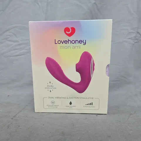 BOXED LOVEHONEY MON AMI DUAL VIBRATING & SUCTION STIMULATOR